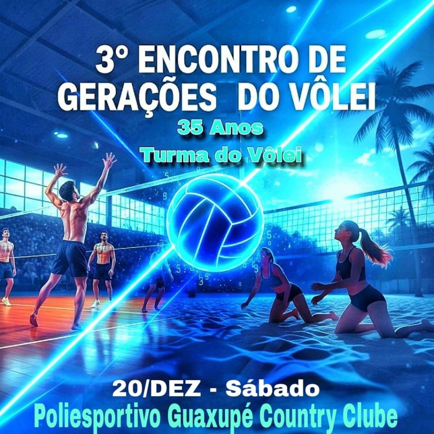 3º Encontro de Gerações do Vôlei em Guaxupé irá reunir vários atletas no Country Clube