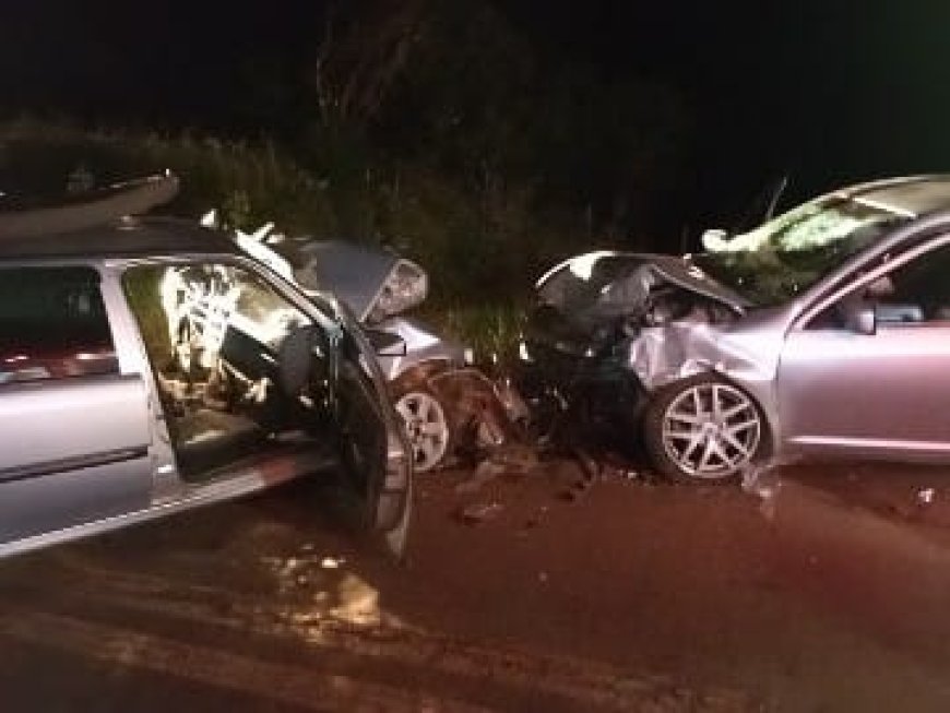 Colisão frontal entre veículos na rodovia LMG-836 deixa dois feridos em Paraíso