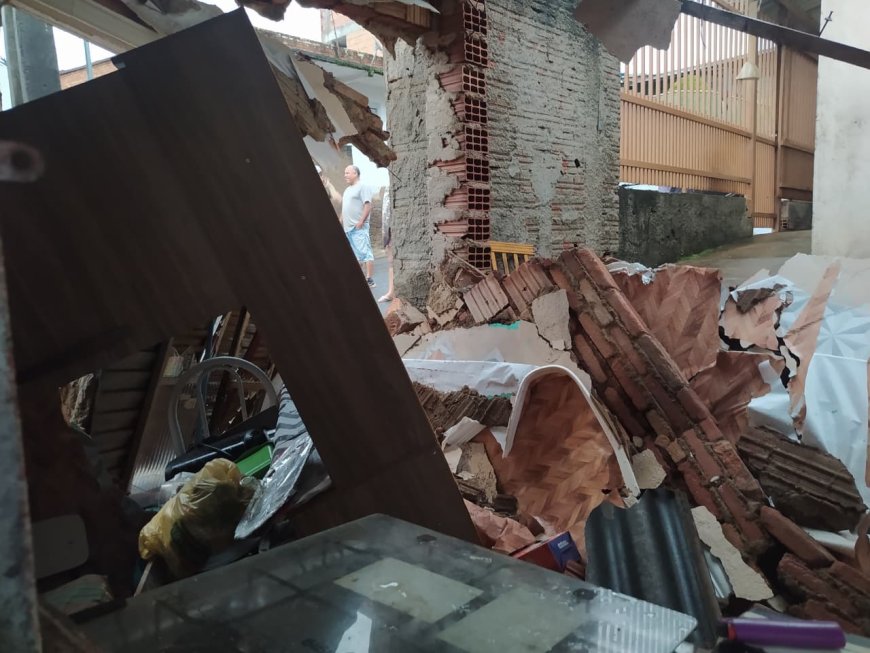 Ocorrências de desabamentos são atendidas pelos Bombeiros em diferentes bairros de Alfenas