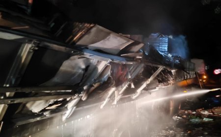 Falha no sistema de freios provoca incêndio em carreta na BR-491, em Muzambinho