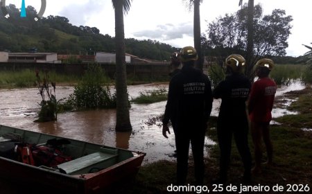 Ribeirão transborda e deixa pessoas ilhadas no Sul de Minas