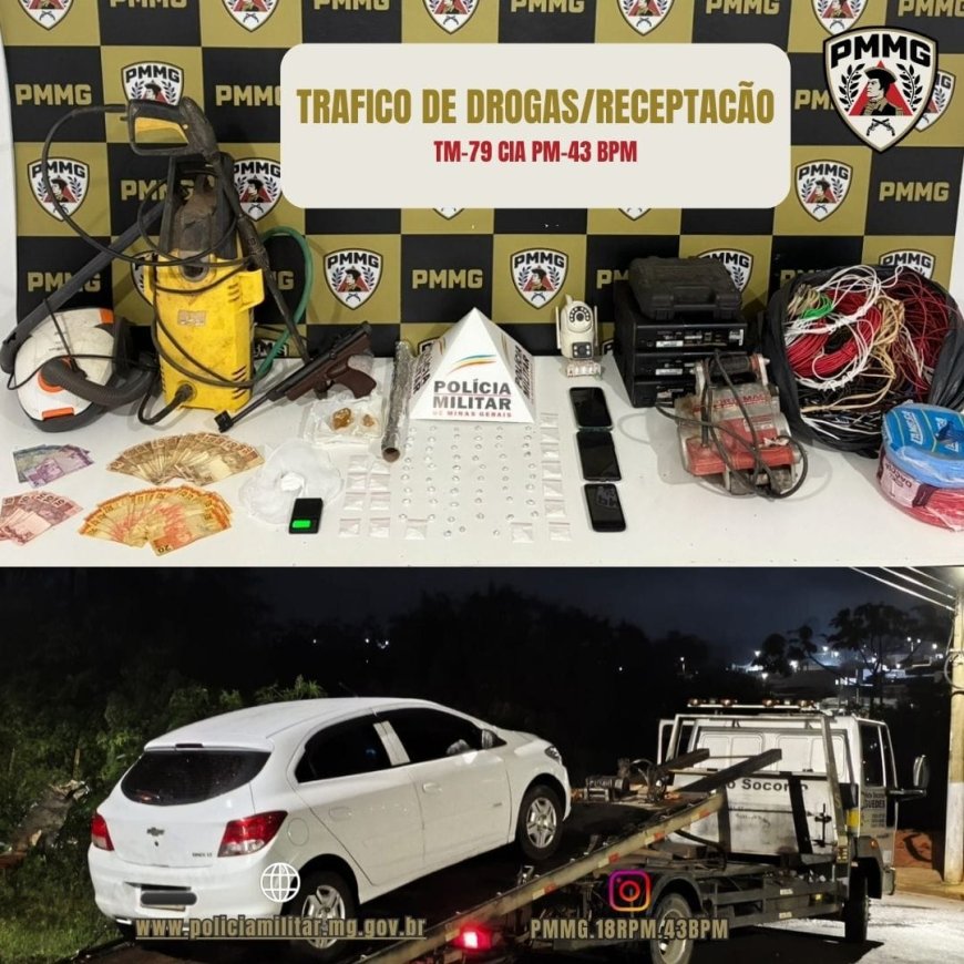 Dois homens são presos por receptação e tráfico em Guaxupé