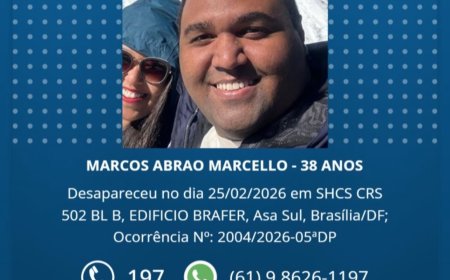 Guaxupeano está desaparecido de Brasília, onde residia