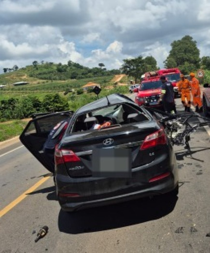 Gravíssimo acidente faz pai, mãe e filha perderem a vida na BR-491
