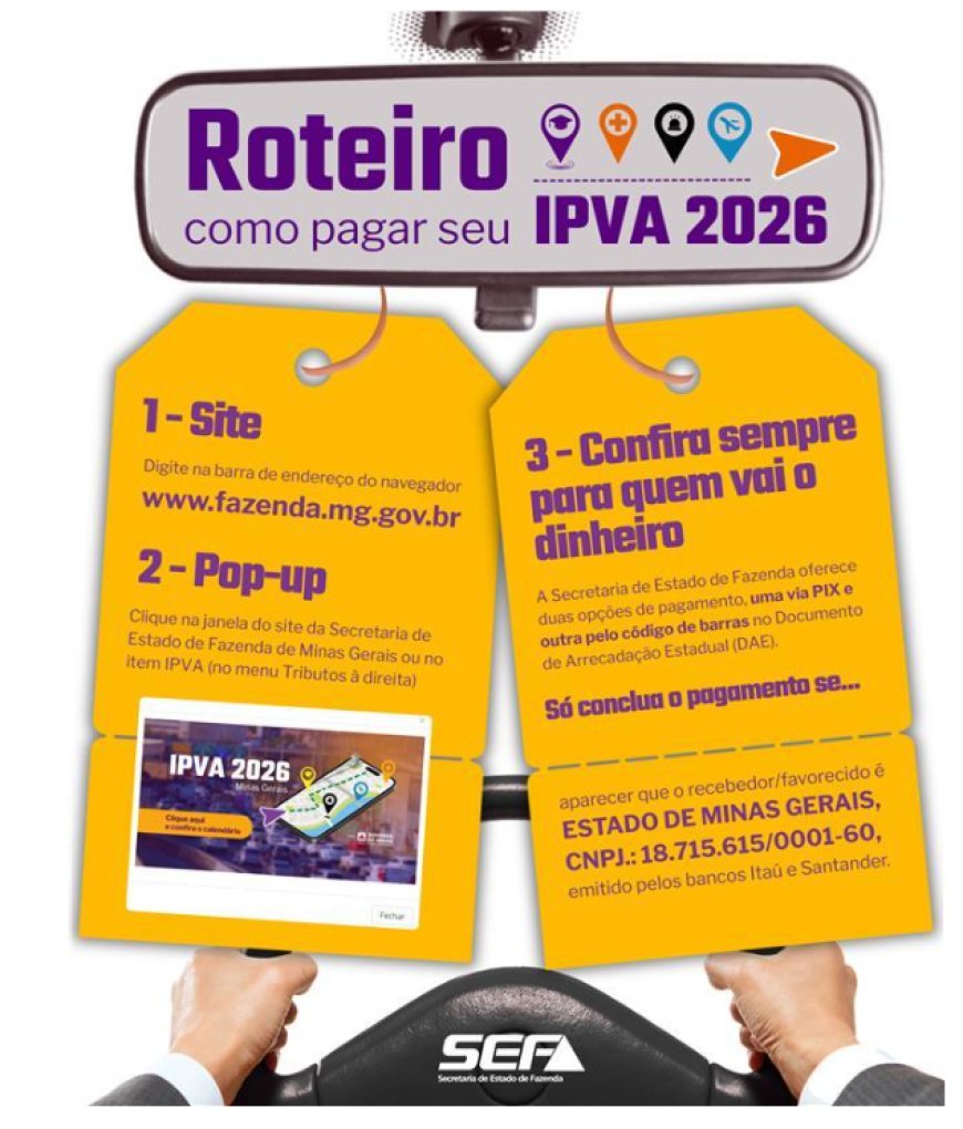 Não efetuou o pagamento da primeira parcela do IPVA 2026? Saiba como regularizar a situação