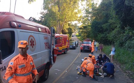 Casal fica ferido após cair de motocicleta na rodovia AMG-1540, entre Fama e Alfenas
