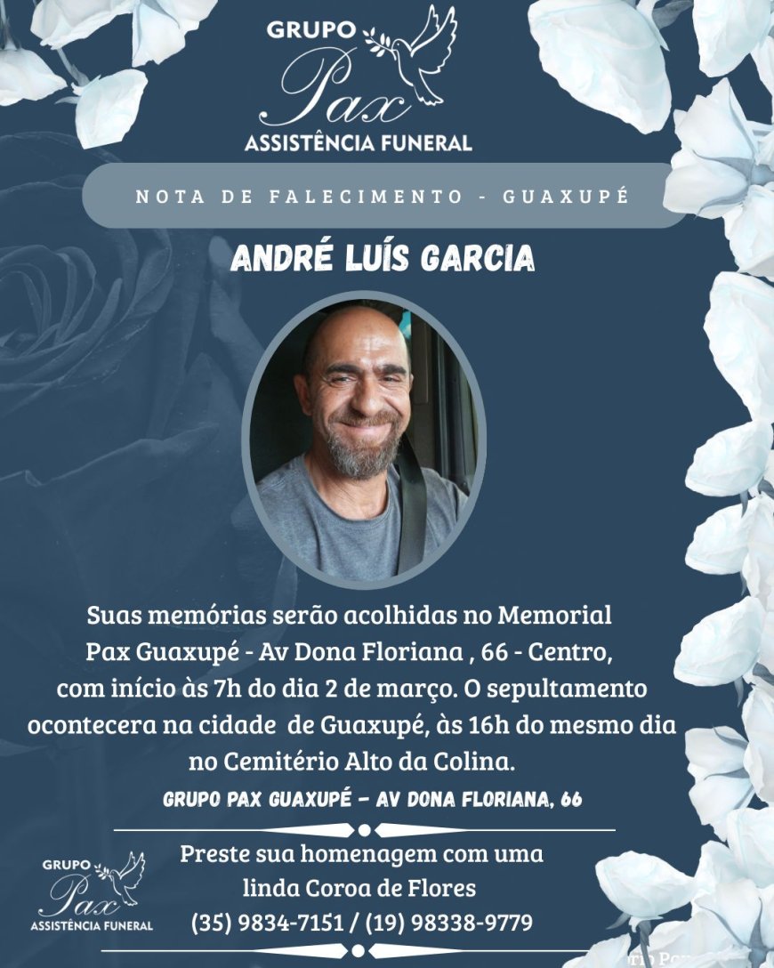 Nota de Falecimento: André Luiz Garcia, aos 51 anos