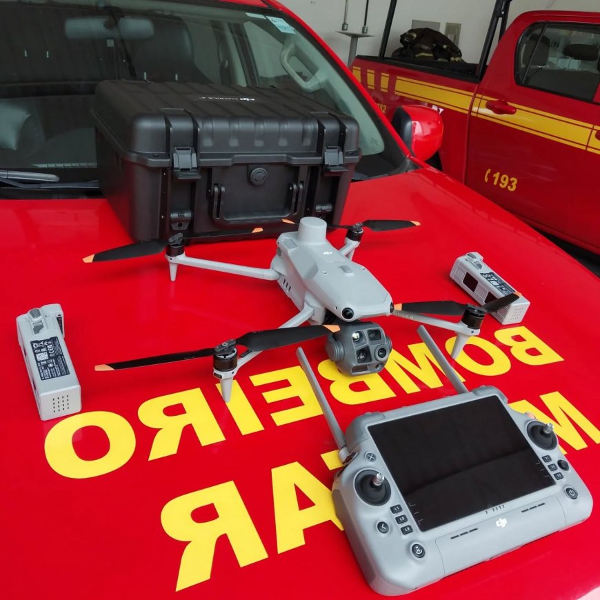 Com o apoio da Comarca de Guaxupé, Corpo de Bombeiros adquire drone de última geração