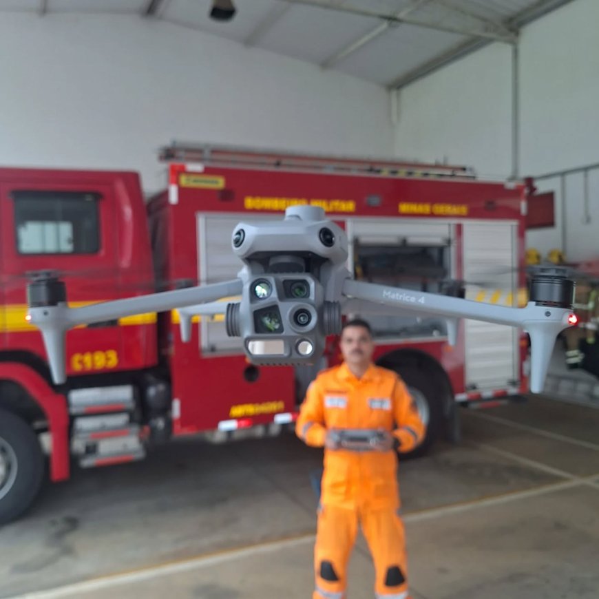 Com o apoio da Comarca de Guaxupé, Corpo de Bombeiros adquire drone de última geração