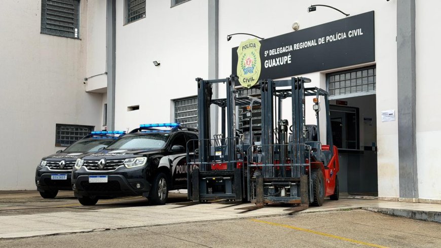 Polícia Civil recupera empilhadeiras avaliadas em R$350 mil em Guaxupé e Varginha