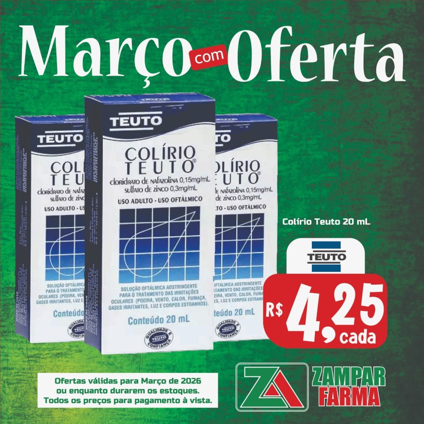 E as ofertas do mês de Março na Zampar Farma continuam