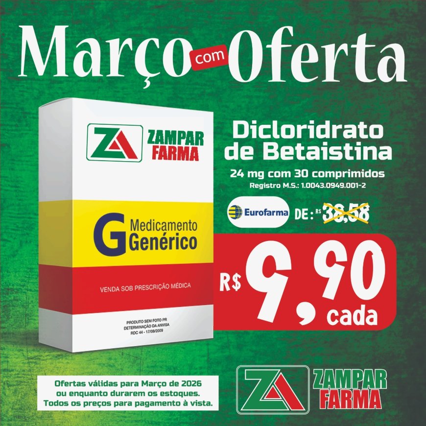 E as ofertas do mês de Março na Zampar Farma continuam