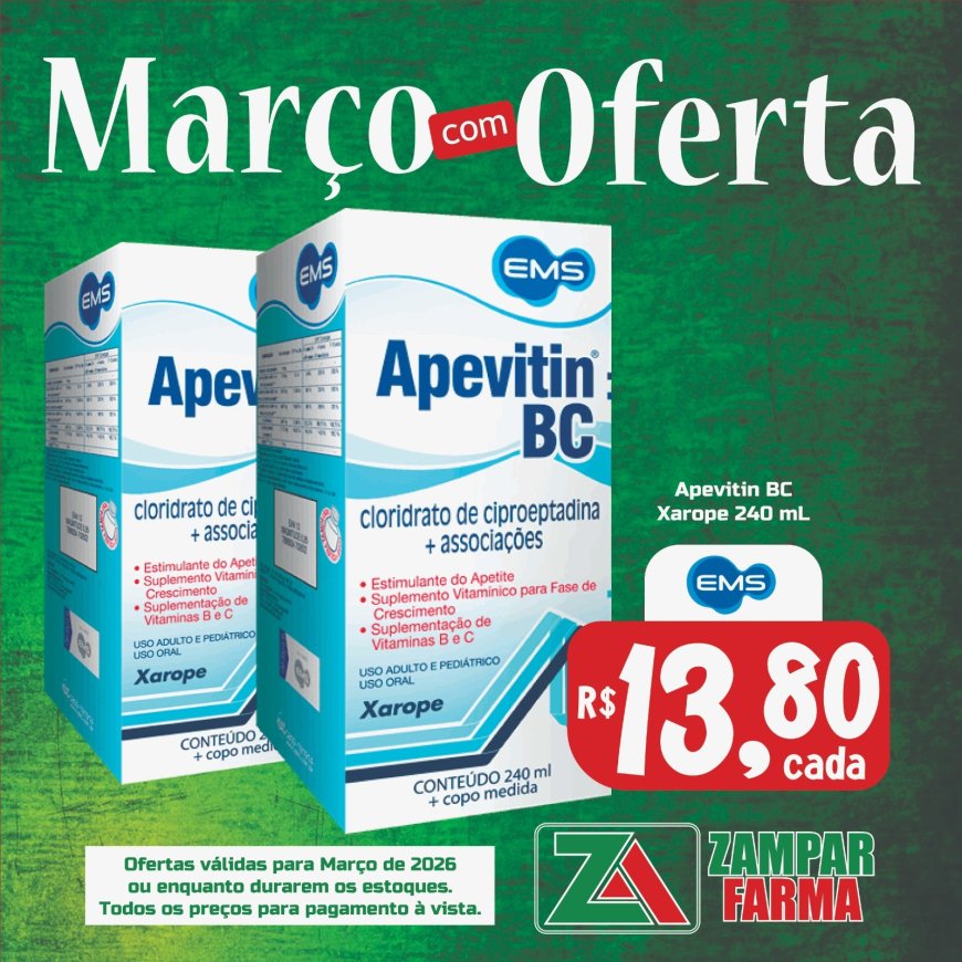 E as ofertas do mês de Março na Zampar Farma continuam