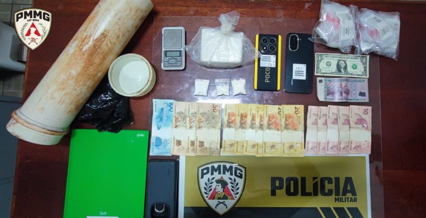PM apreende drogas em cano de PVC, próximo a tanque de residência, no Sul de Minas