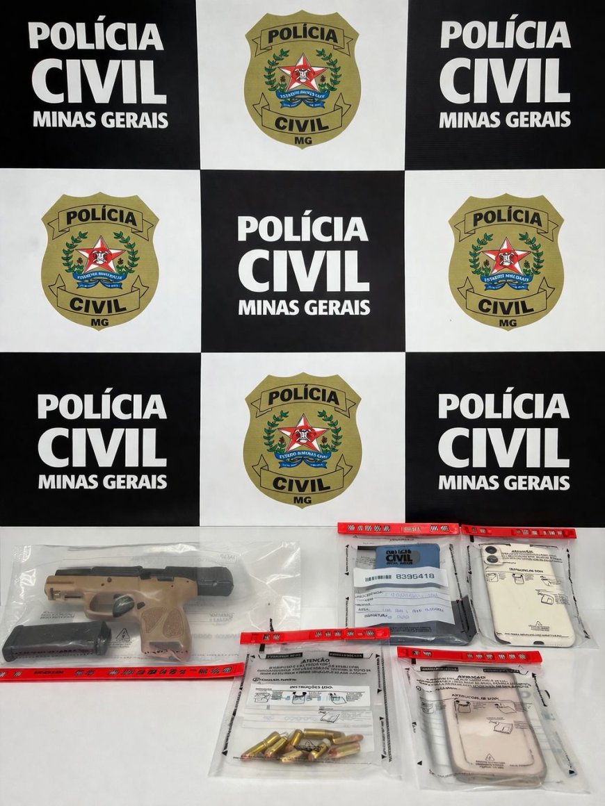 Alfenas: suspeito é preso e arma apreendida em apuração de homicídio tentado
