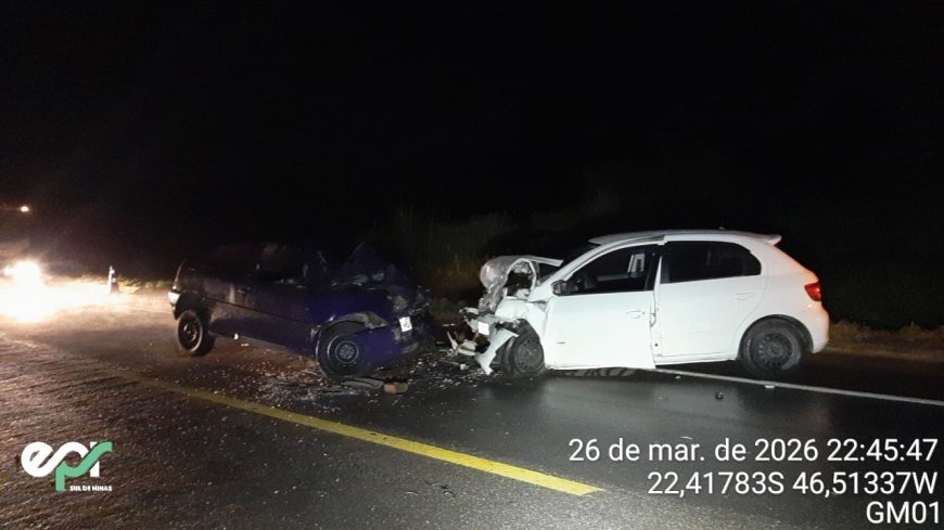 Sinistro de trânsito deixa três vítimas graves na MG-459