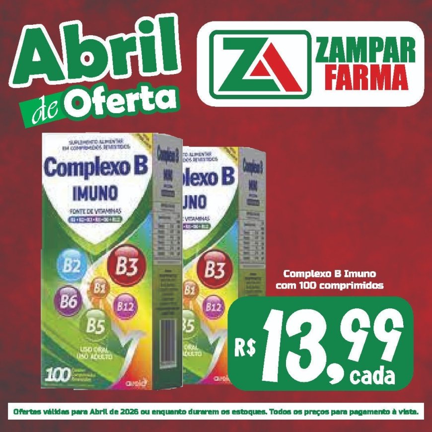 Ofertas do mês de abril na Zampar Farma