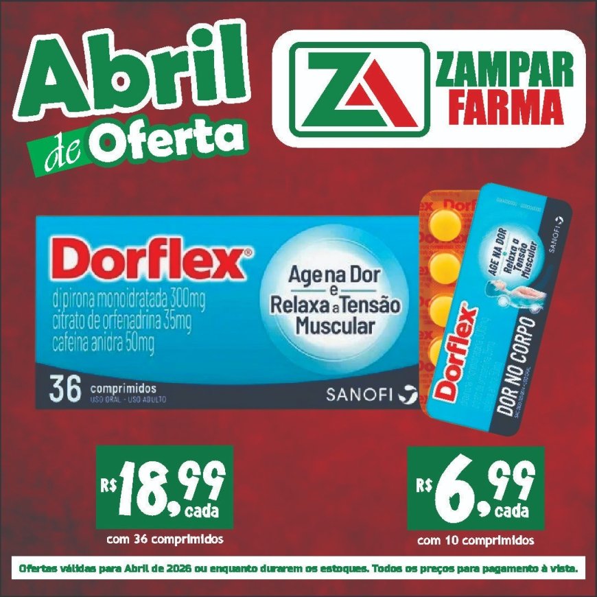 Ofertas do mês de abril na Zampar Farma