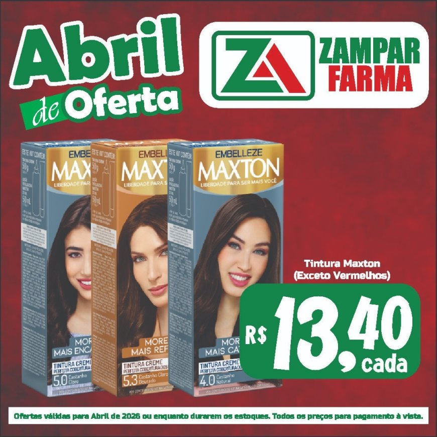 Ofertas do mês de abril na Zampar Farma