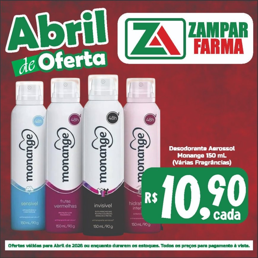 Ofertas do mês de abril na Zampar Farma