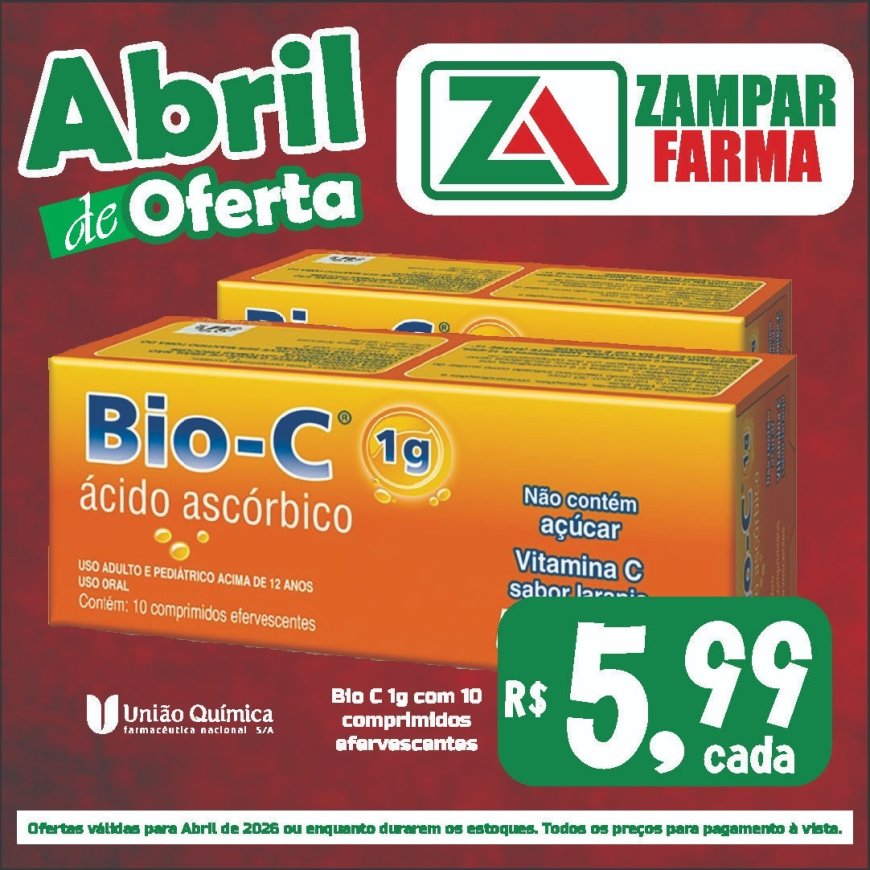 Ofertas do mês de abril na Zampar Farma