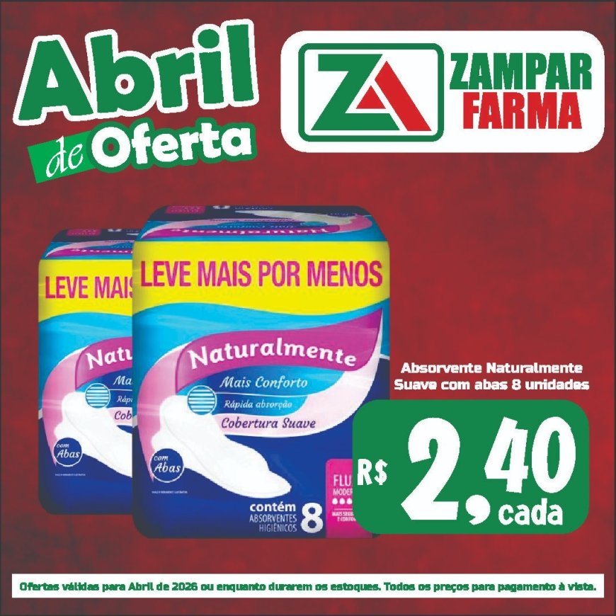 Ofertas do mês de abril na Zampar Farma