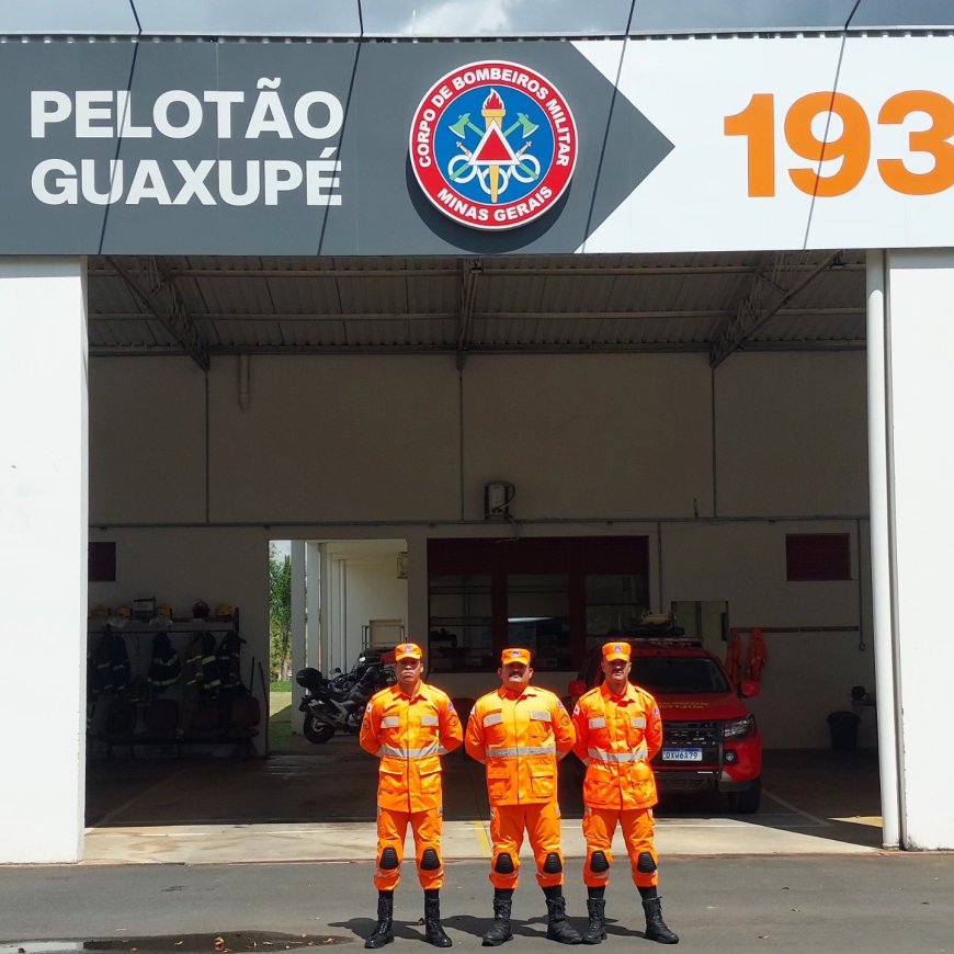 Três novos militares integram o 2º Pelotão de Bombeiros de Guaxupé