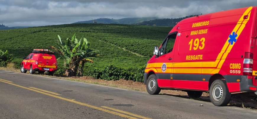 Condutor de 35 anos morre em grave acidente na MGC-179, entre Alfenas e Machado