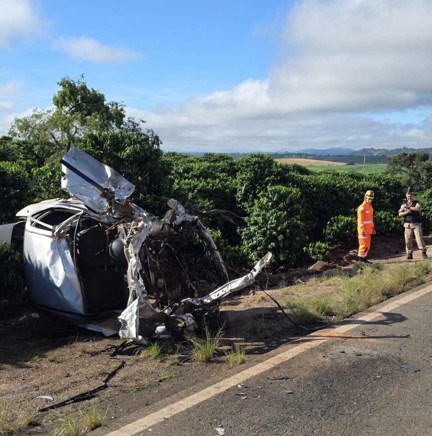 Condutor de 35 anos morre em grave acidente na MGC-179, entre Alfenas e Machado