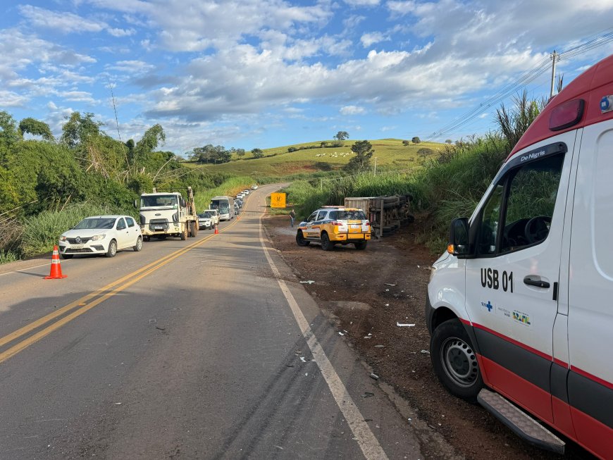 Acidente na Curva da Morte deixa vítima presa às ferragens do veículo com fraturas nos dois braços
