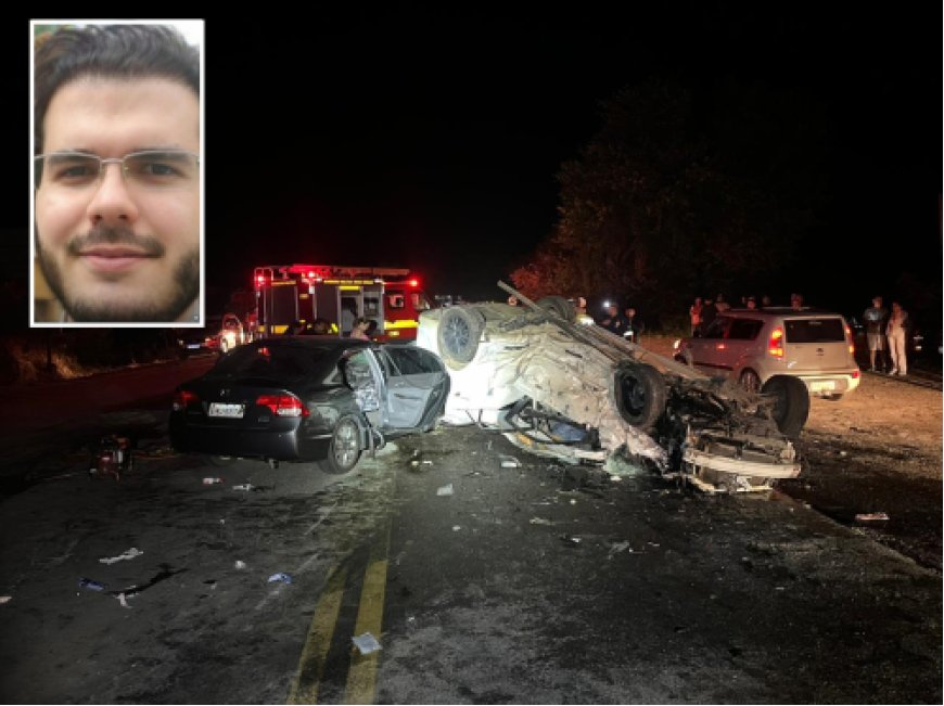 Professor universitário morre em violenta colisão entre veículos na MG-179