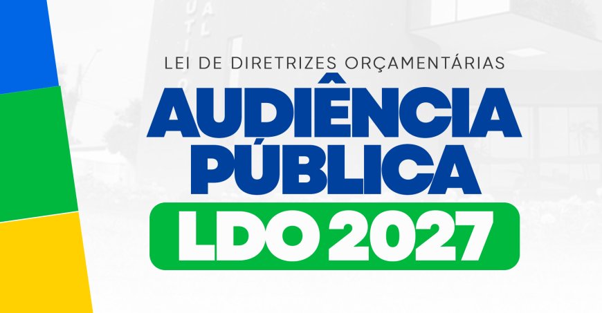 LDO: Prefeitura de Guaxupé convida para audiência pública que define uso do recurso público em 2027