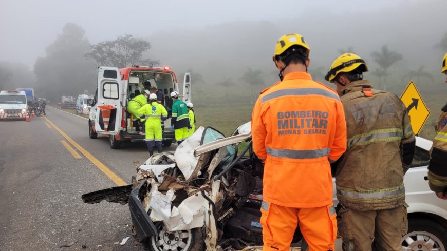 Grave acidente no Sul de Minas deixa vítima presa às ferragens do veículo e com múltiplas fraturas