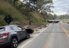 Colisão frontal entre carreta e carro na BR-146 mobiliza o Corpo de Bombeiros de Guaxupé