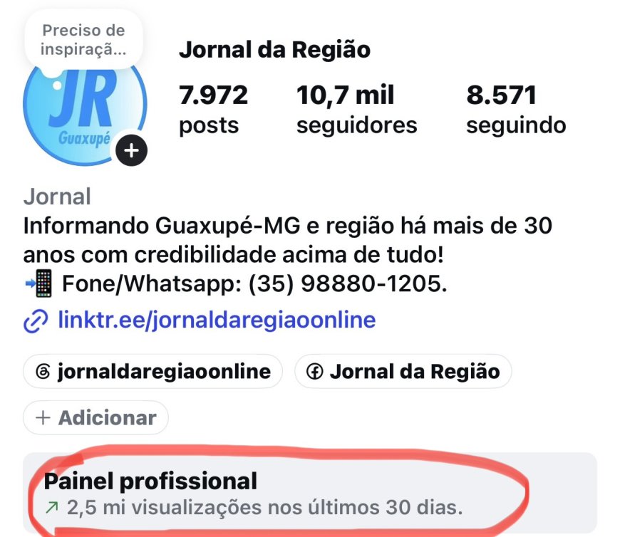 Rumo ao Topo: Portal Jornal da Região atinge a marca histórica de 2,5 milhões de visualizações no Instagram