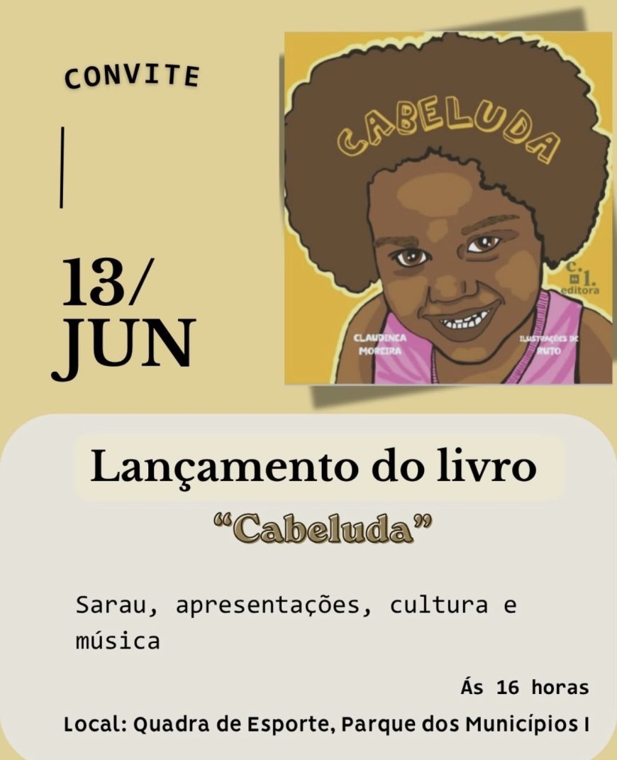 Escritora Claudinea Moreira faz lançamento oficial do livro Cabeluda em Guaxupé