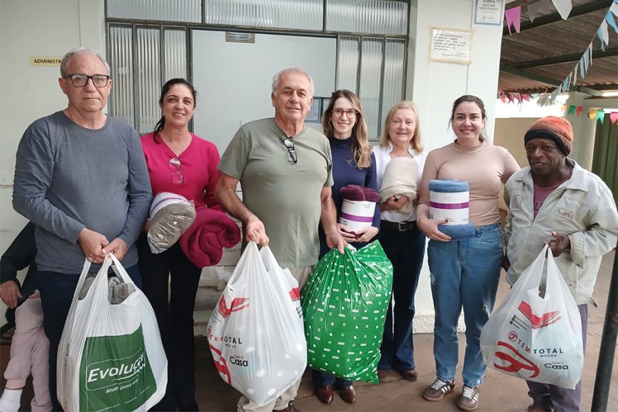 Cejusc de Guaranésia arrecada agasalhos na campanha "Copa solidária"