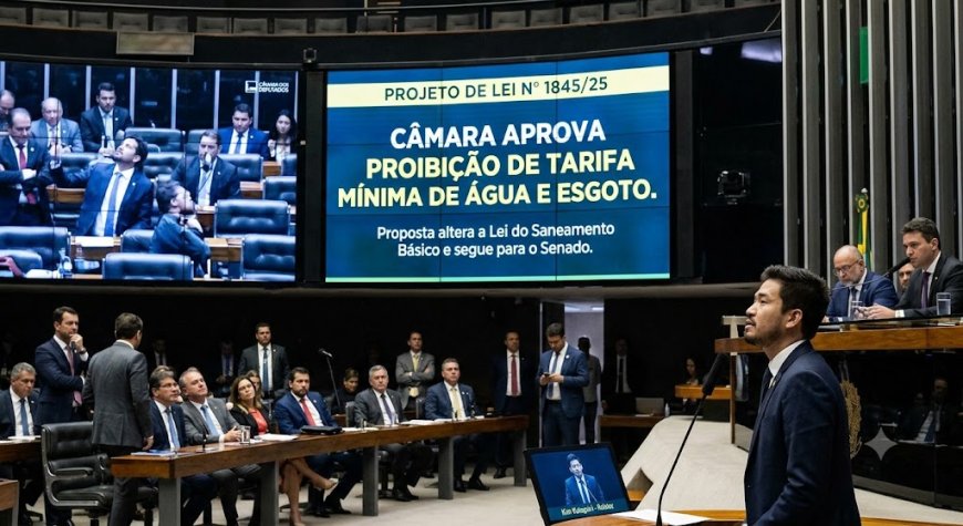 Câmara aprova projeto que proíbe cobrança de tarifa mínima de consumo sobre água e esgoto