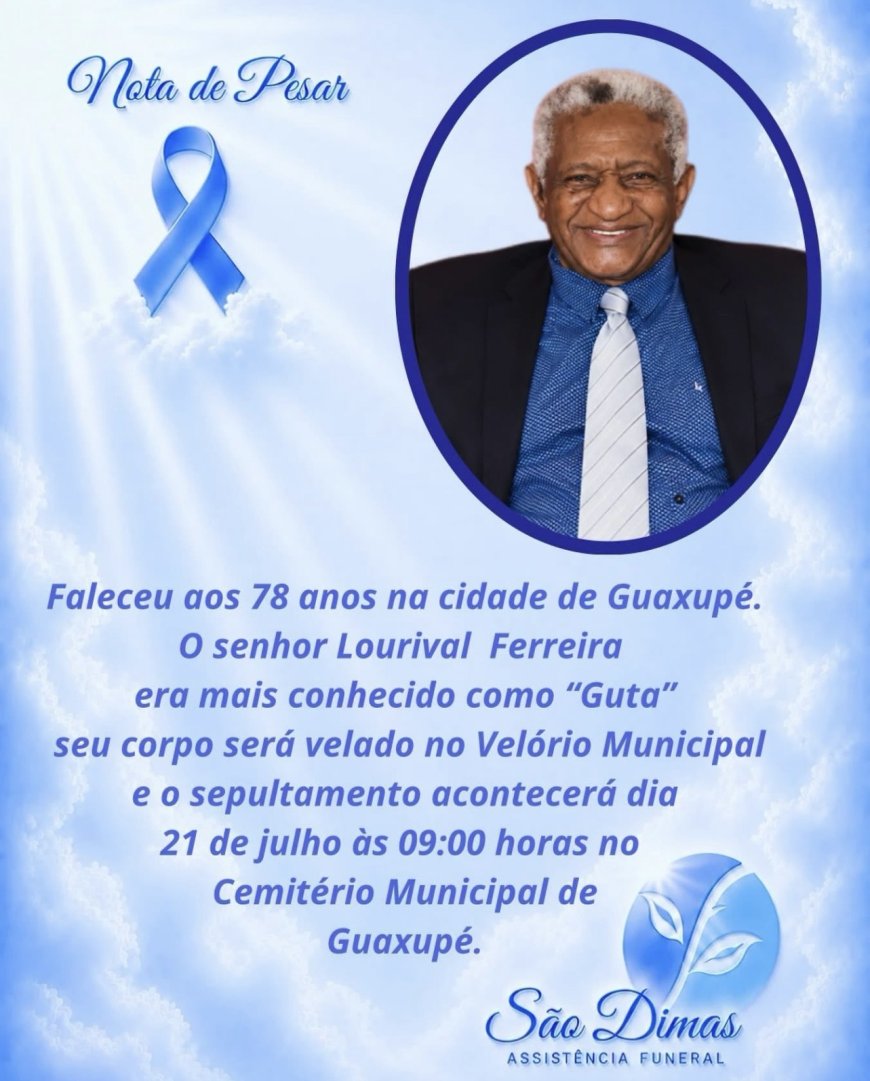 Nota de Falecimento em Guaxupé: Lourival Ferreira, aos 78 anos (Guta)