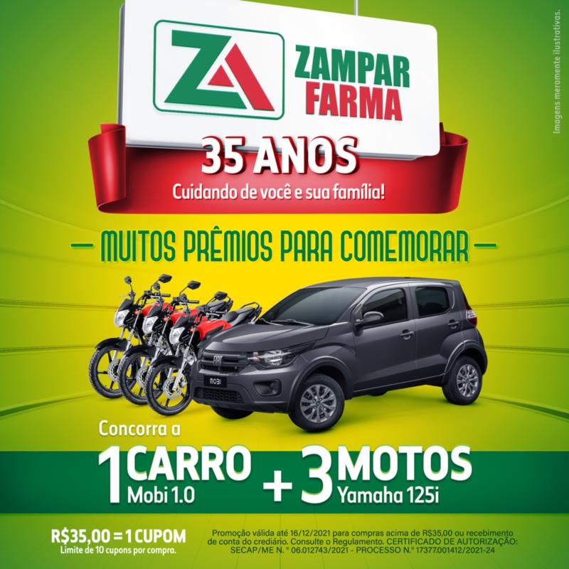 Zampar Farma sai na frente com prêmios valiosos para comemorar os 35 anos