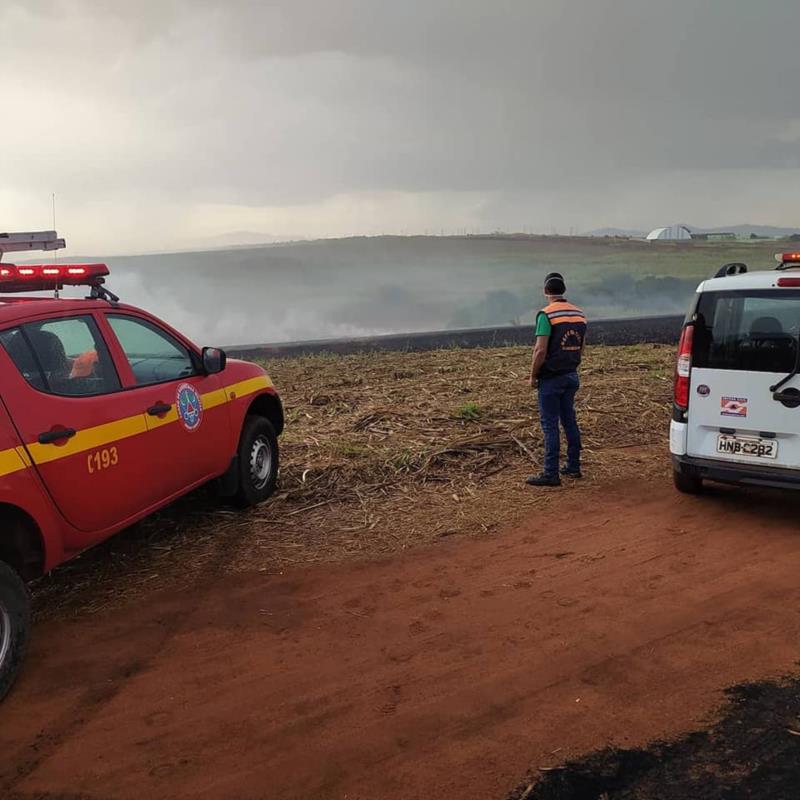 Bombeiros combatem incêndio em Guaxupé e Guaranésia e resgatam animal em perigo
