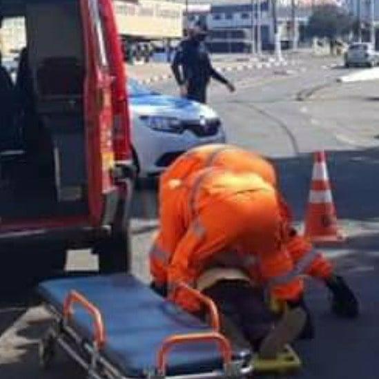 Em Guaxupé, acidente na Felipe Elias Zeitune deixa motociclista de 63 anos ferido