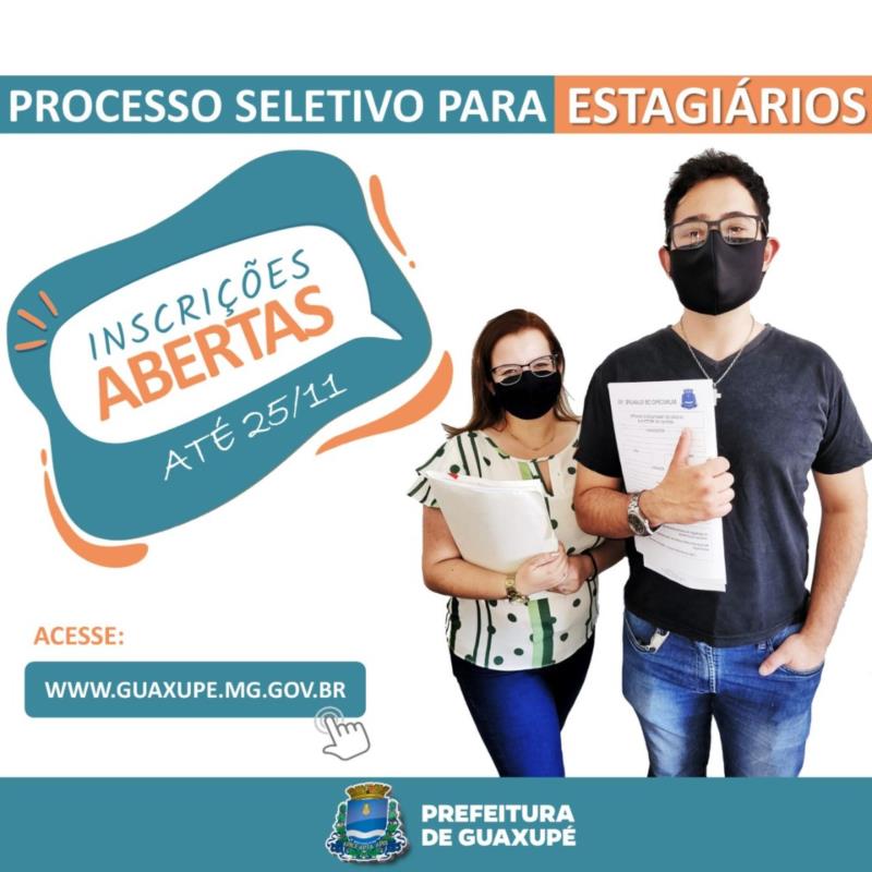 Prefeitura de Guaxupé abre processo seletivo para estagiários
