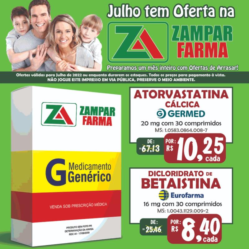 Ofertas de Julho na Zampar Farma