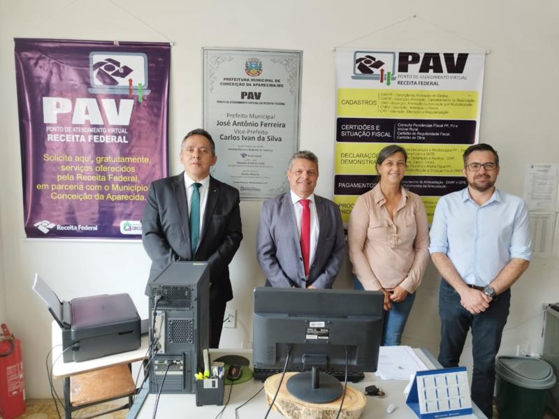 Receita Federal e Prefeitura de Conceição da Aparecida inauguram Ponto de Atendimento Virtual - PAV 
