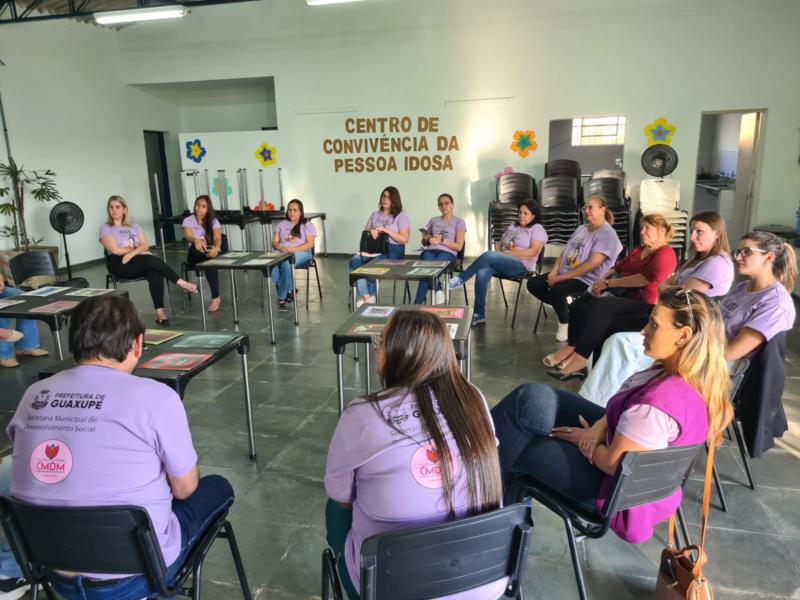 Em Guaxupé, policiais civis participam de roda de conversa no Conselho Municipal dos Direitos da Mulher em alusão ao Agosto Lilás 