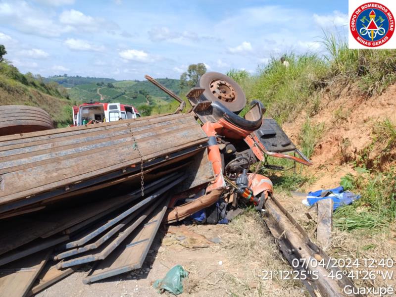Condutor de 39 anos morre em acidente na BR-146, próximo a São Pedro da União 