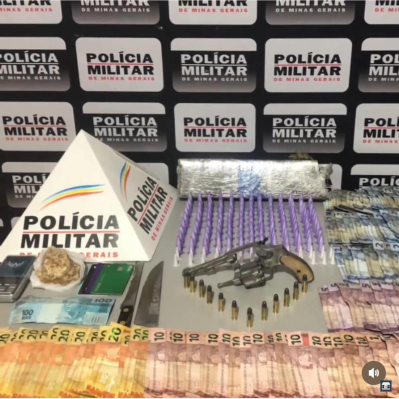 Polícia Militar apreende grande quantidade de drogas e arma de fogo em Guaranésia 
