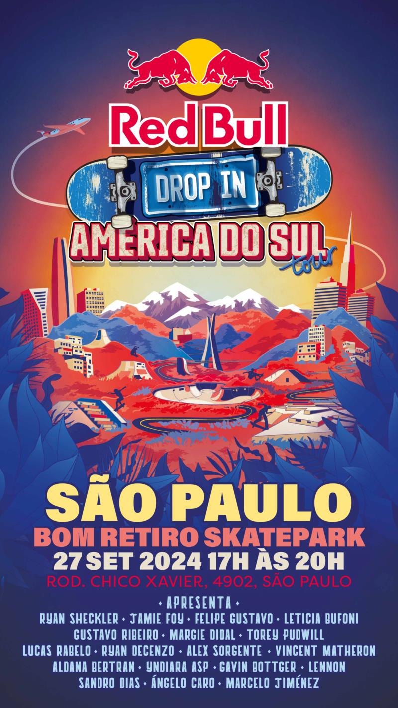 Leticia Bufoni, filha de guaxupeana, L7 e estrelas do skate mundial se juntam para passagem inédita do Red Bull Drop In Tour no Brasil 